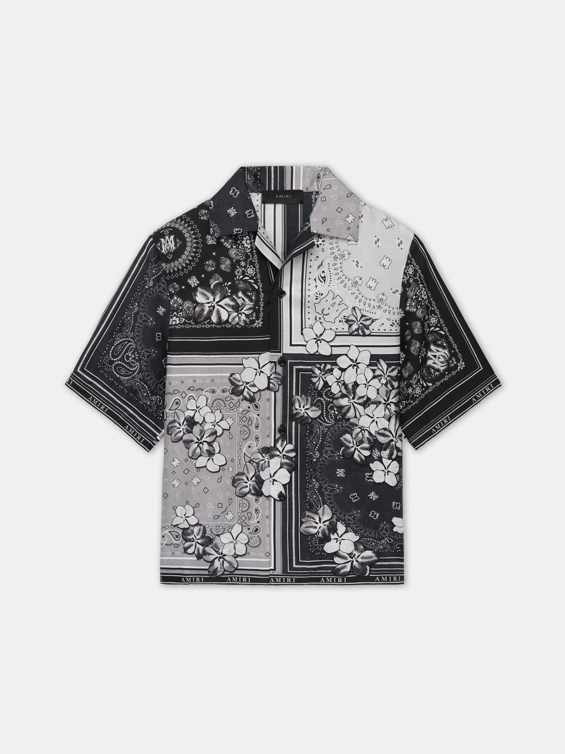 BANDANA FLORAL BOWLING SHIRT - Black Male Product Image