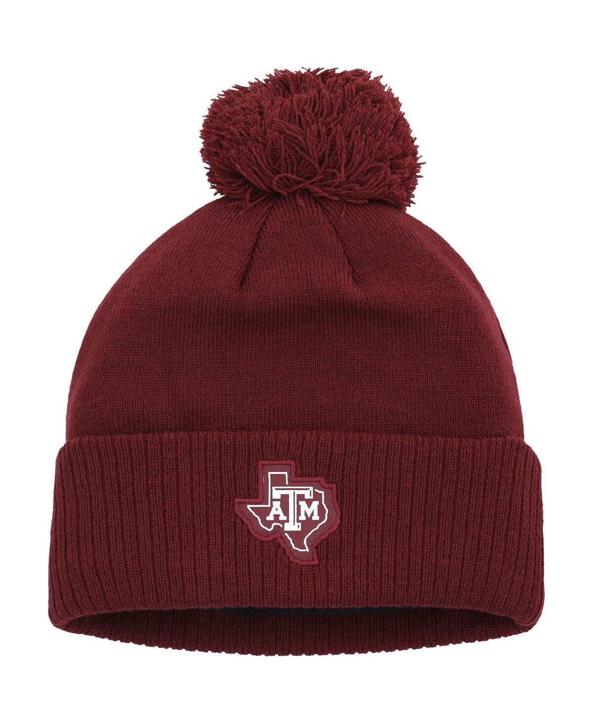 Mens adidas Maroon Texas A&M Aggies 2023 Sideline Cold.rdy Cuffed Knit Hat with Pom Product Image