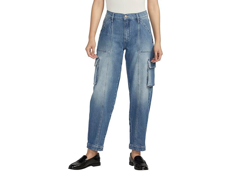 Silver Jeans Co. High Waist Ankle Cargo Jeans Product Image