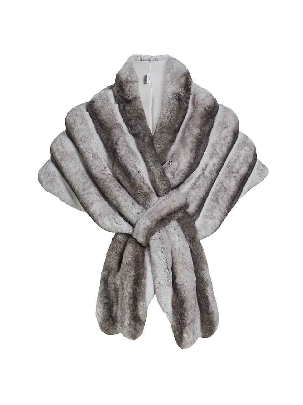 Womens Faux Fur Draped Stole Product Image