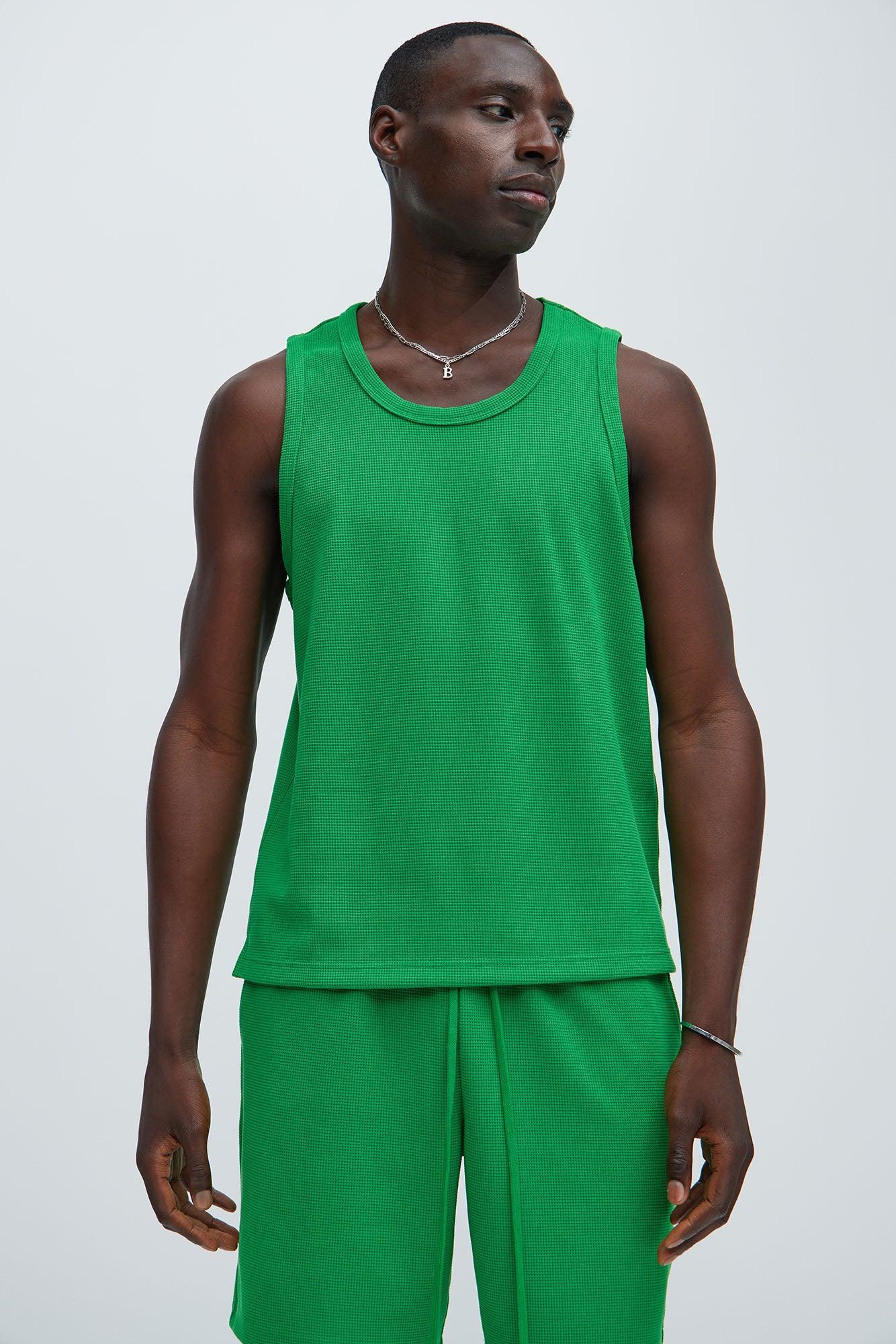 Cairo Textured Tank - Green Product Image