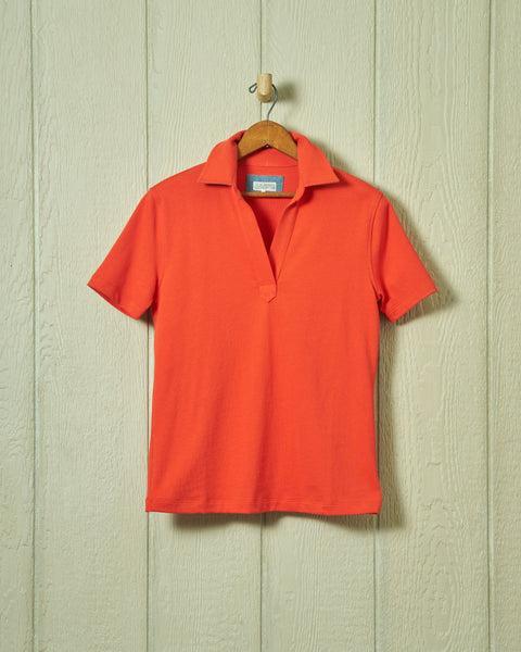 Short Sleeve Inlet Pullover in Poppy Product Image