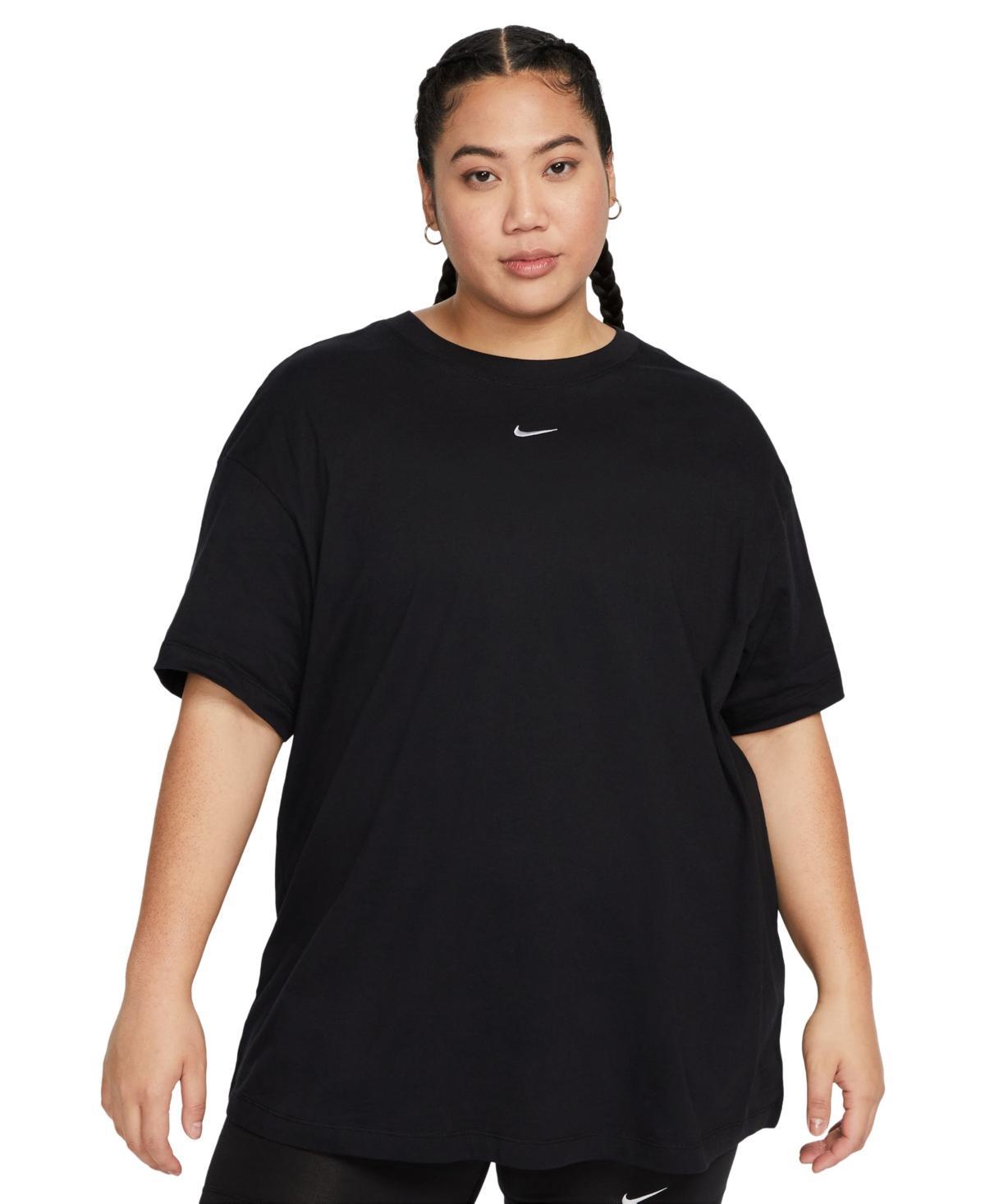 Nike Plus Size Active Sportswear Essential Womens Logo T-Shirt - White product image