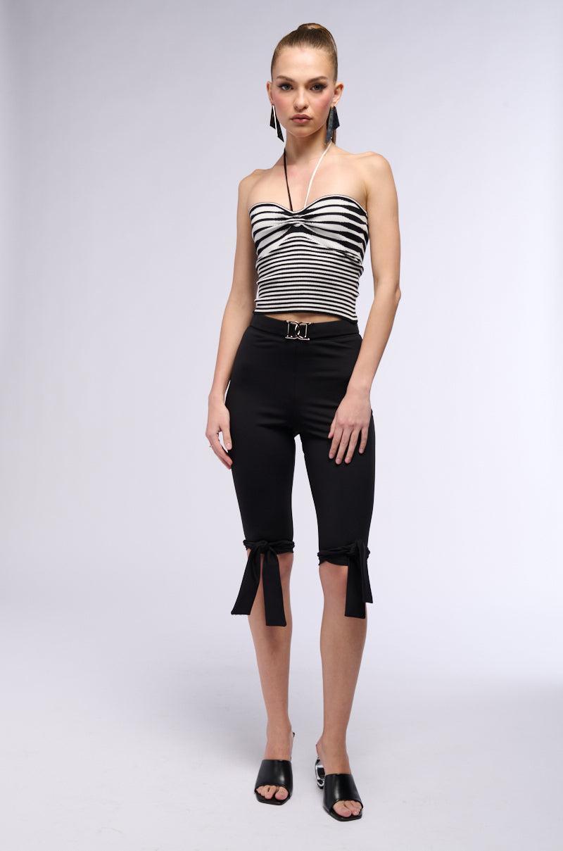 USED TO LOVE YOU STRIPED HALTER TOP Product Image