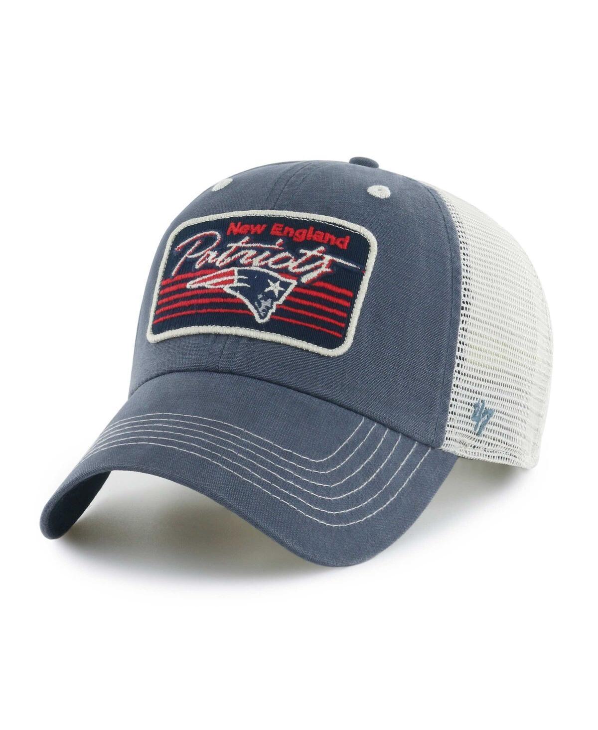 Mens 47 Brand Navy New England Patriots Five Point Trucker Clean Up Adjustable Hat - Navy Product Image