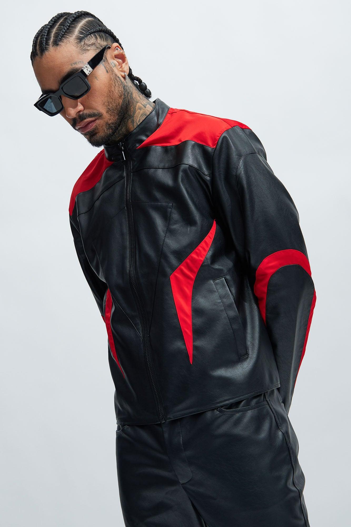 Sydney Moto Jacket - Black/Red Product Image