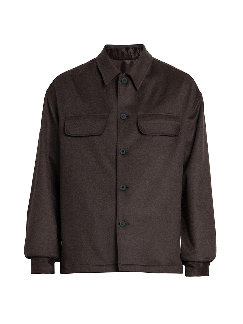 Mens Cashmere-Blend Shirt Jacket Product Image