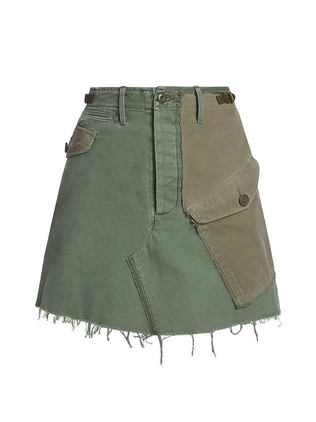 Womens G. I. Jane Distressed Miniskirt Product Image