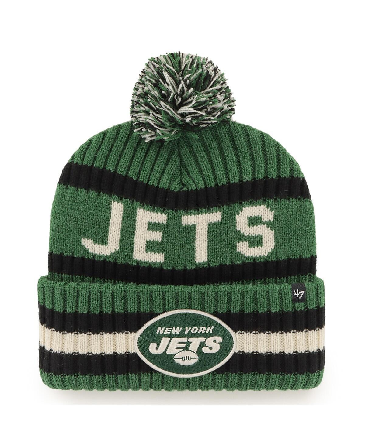 Mens 47 Brand Green New York Jets Bering Cuffed Knit Hat with Pom Product Image