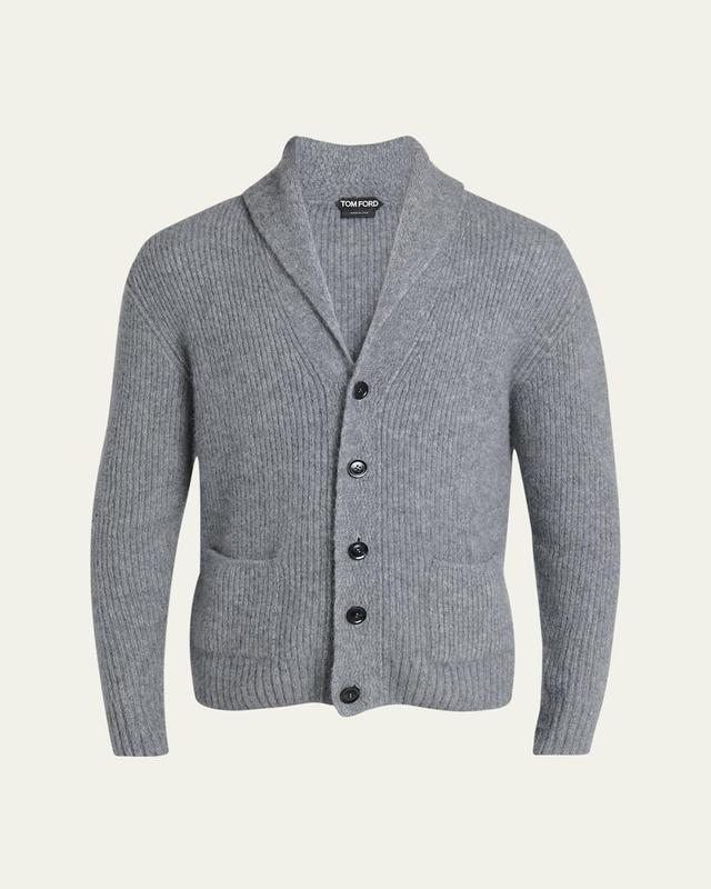 Mens Brushed Cashmere Shawl Cardigan Product Image