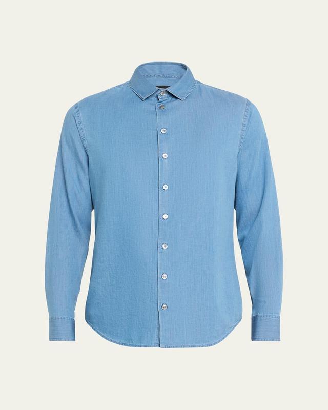 Mens Denim Button-Front Shirt Product Image