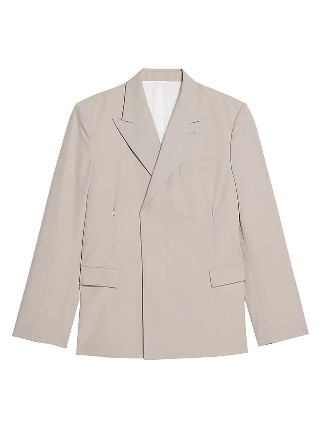 Womens Car Wool Double-Breasted Blazer Product Image