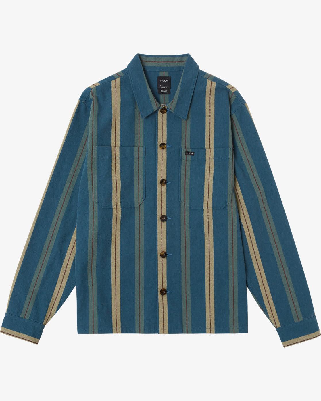 Americana Overshirt Long Sleeve Top - Duck Blue Product Image