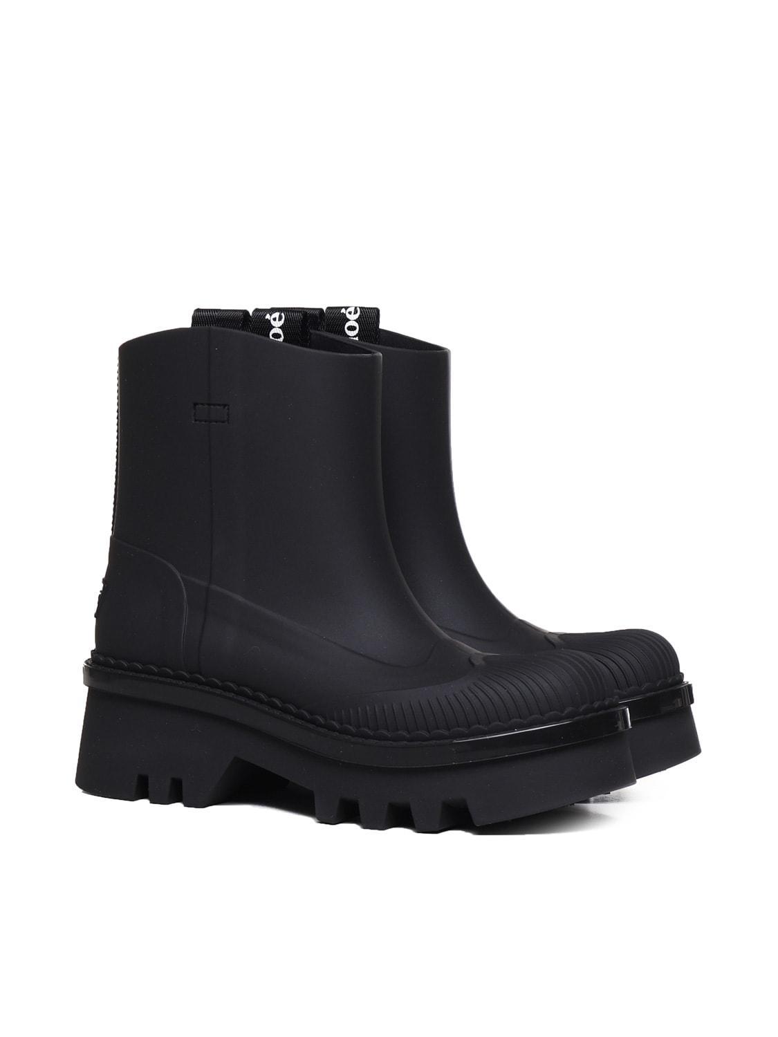 CHLOÉ Raina Rain Boots In Black Product Image