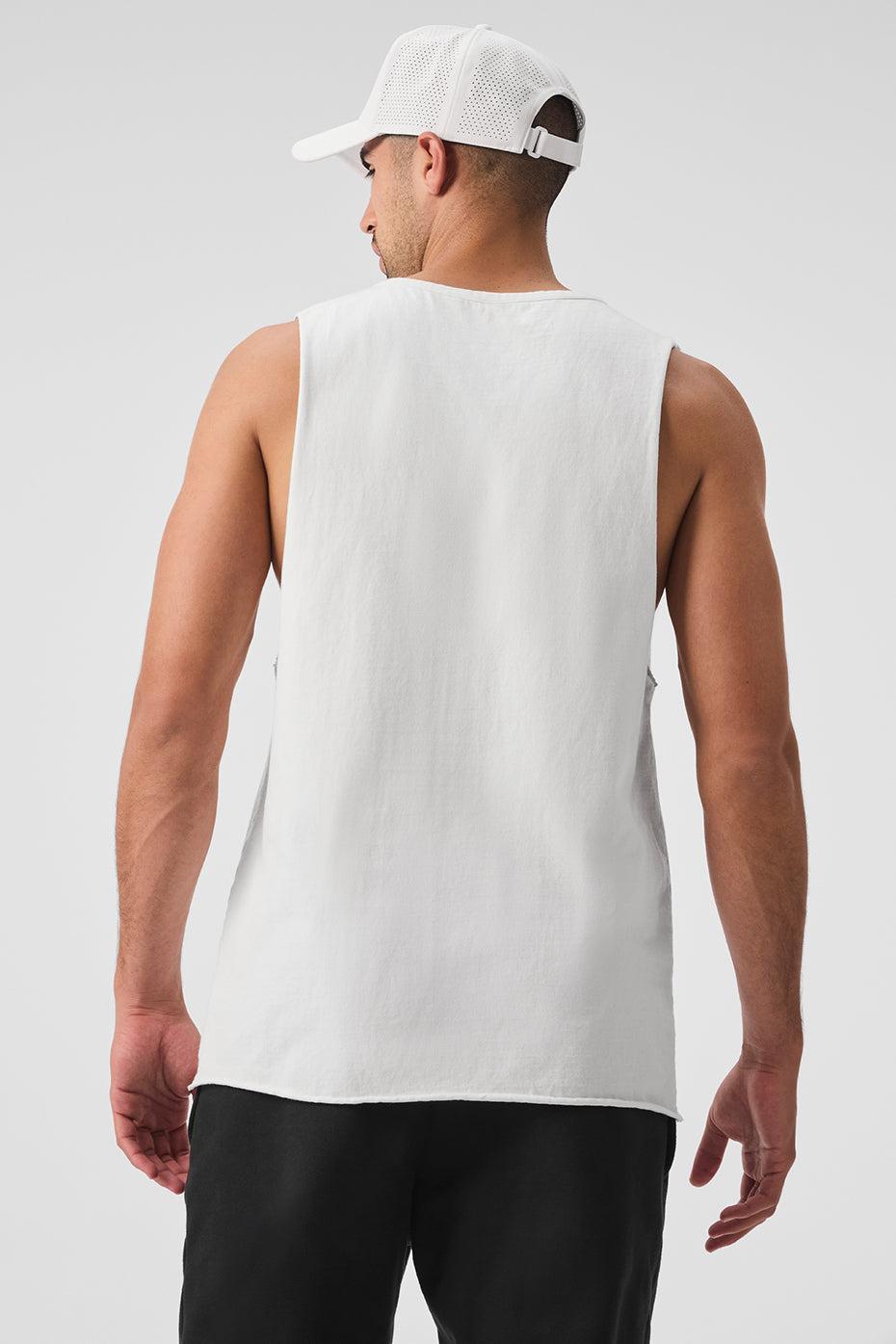 Society Raw Edge Tank - White Male Product Image