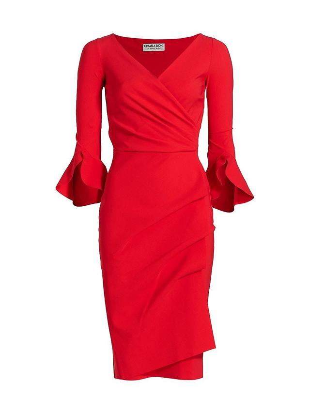 Womens Trina Ruffle Sheath Dress Product Image