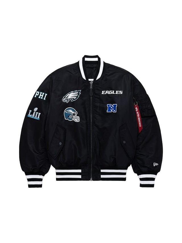 PHILADELPHIA EAGLES X ALPHA X NEW ERA MA-1 BOMBER JACKET Product Image