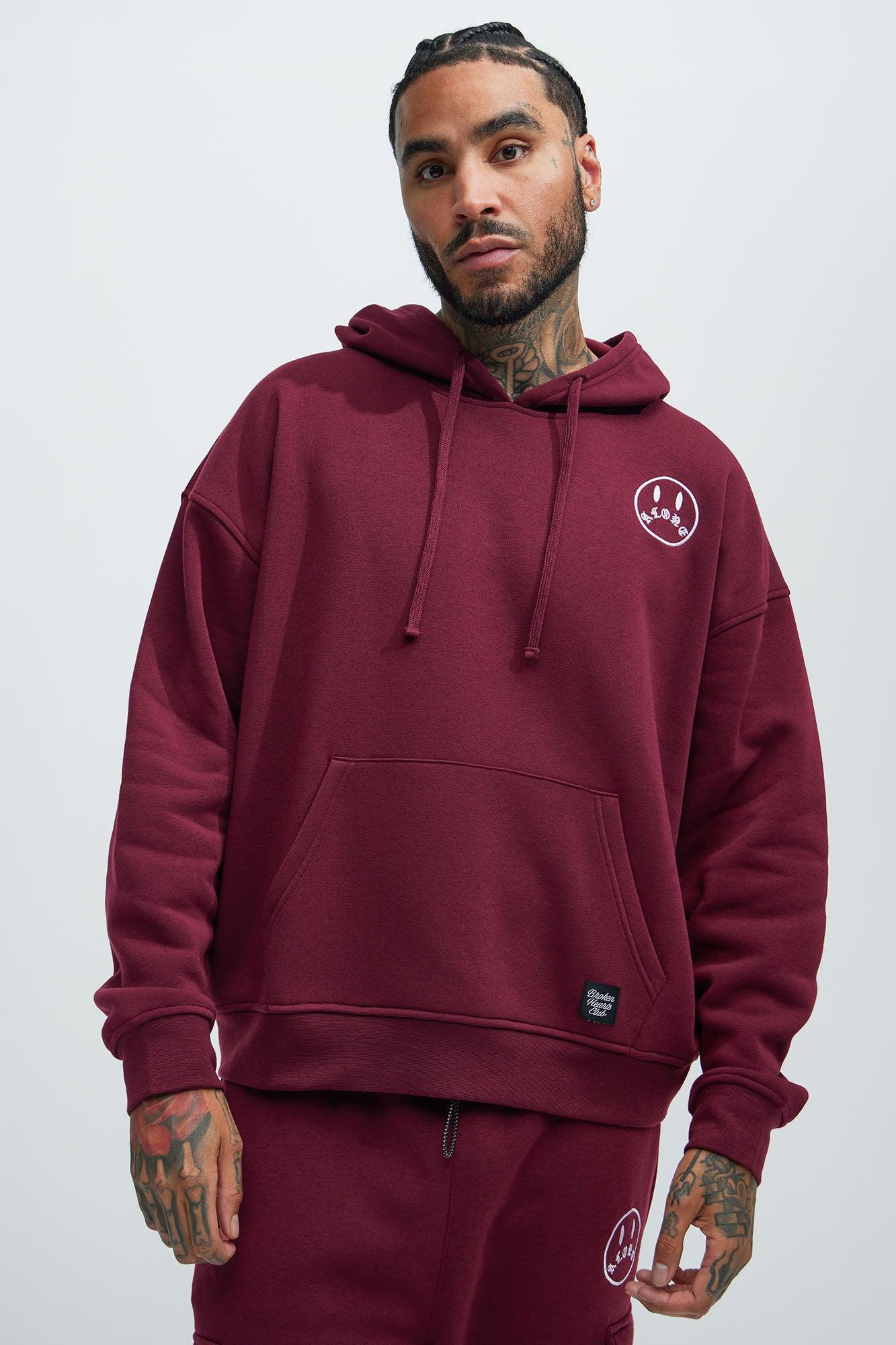 Never Alone Hoodie - Burgundy Product Image