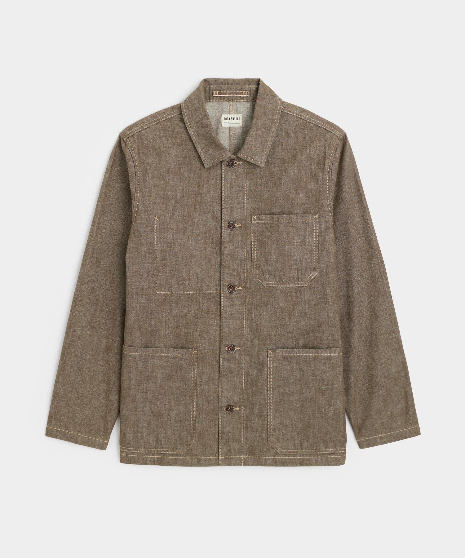 Lightweight Japanese Denim Chore Coat in Whiskey Product Image