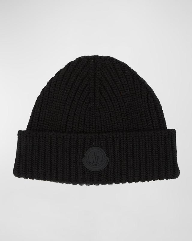 Moncler Logo Patch Virgin Wool Beanie Product Image