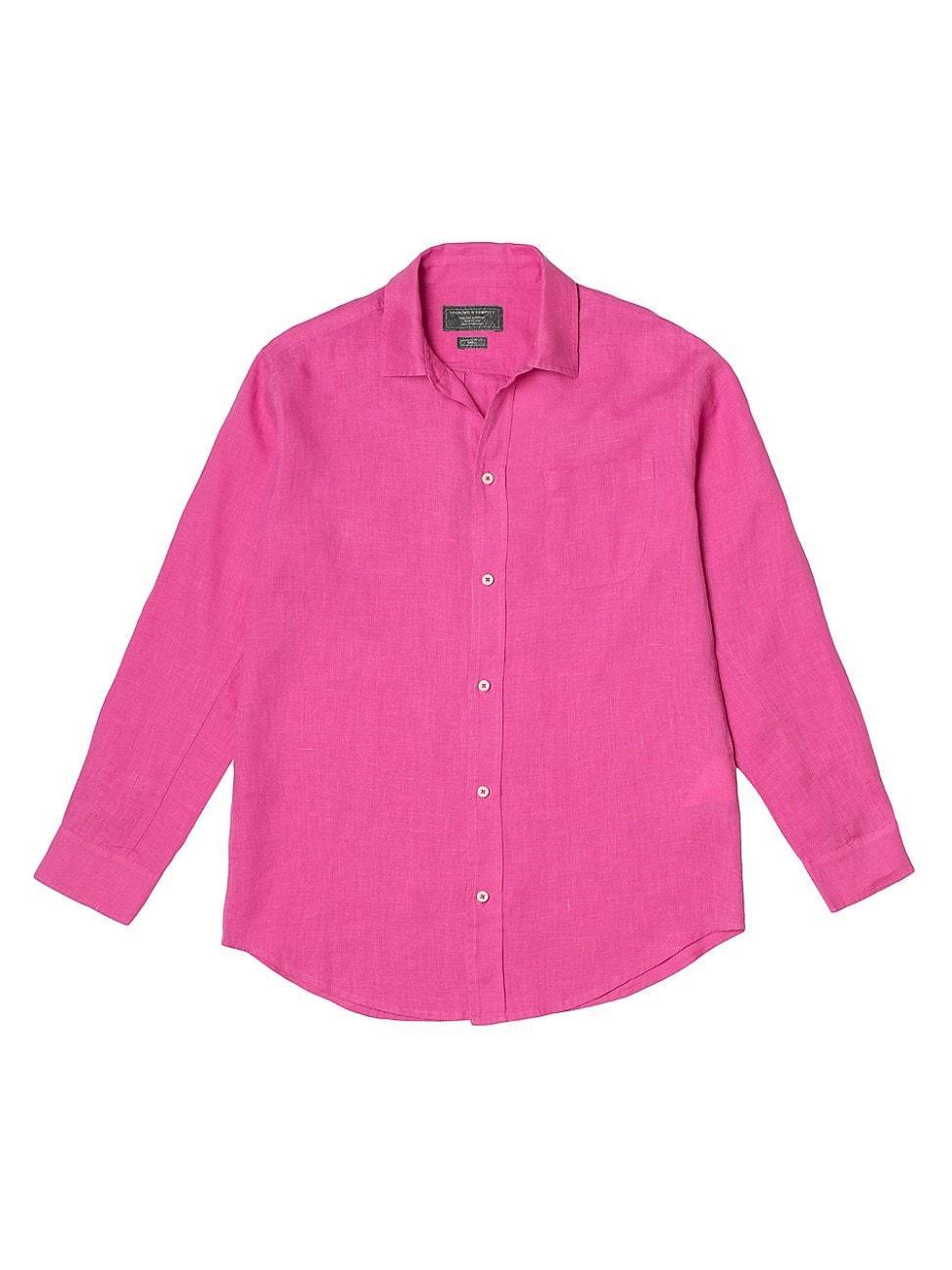 Womens Linen Button-Front Lounge Shirt Product Image