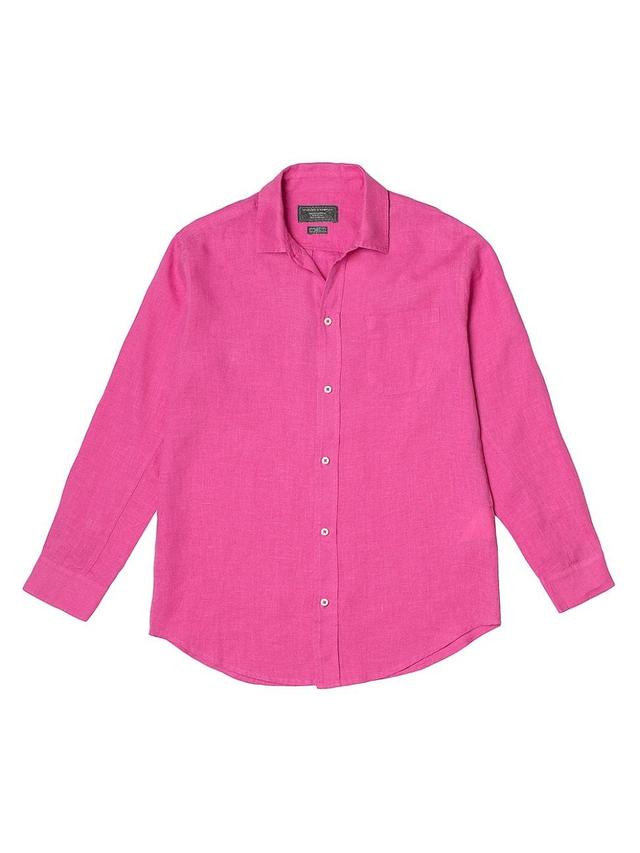 Womens Linen Button-Front Lounge Shirt Product Image