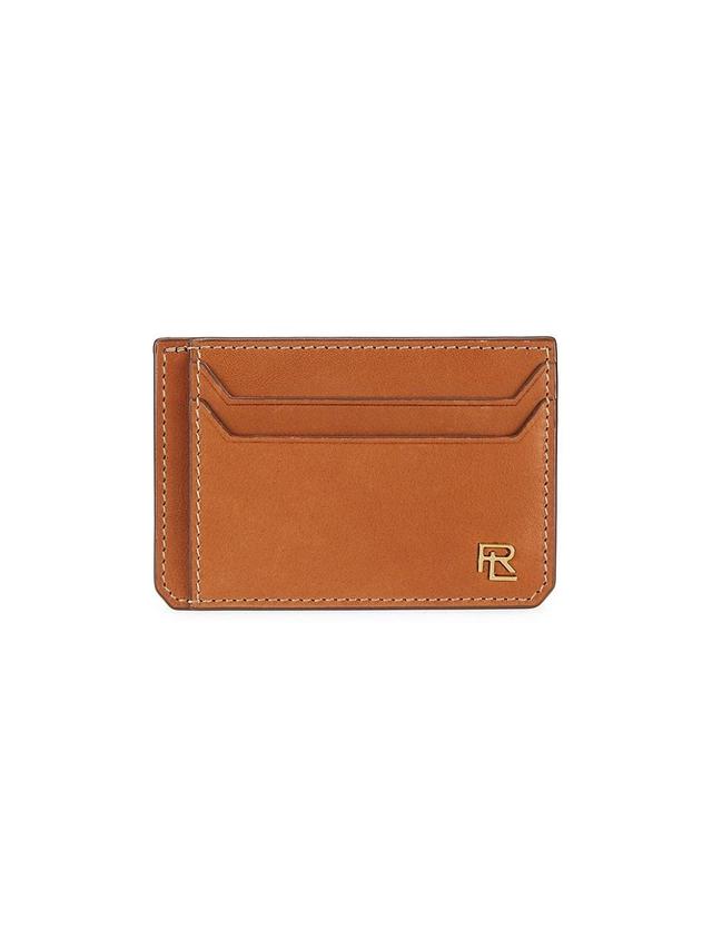 Mens Stacked RL Leather Card Case Product Image