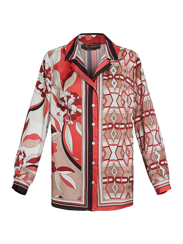 Womens Biondo Print Satin Shirt Product Image