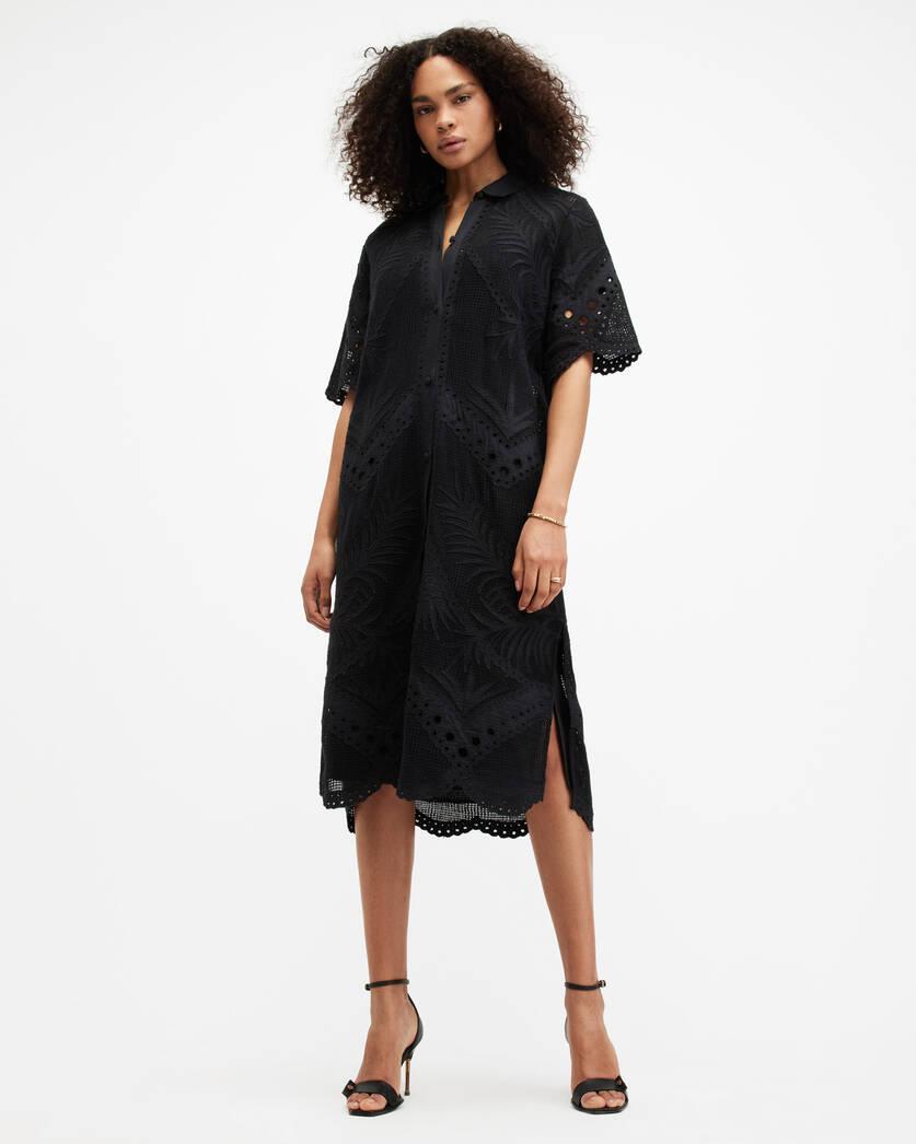 Meria Broderie Midi Dress Product Image