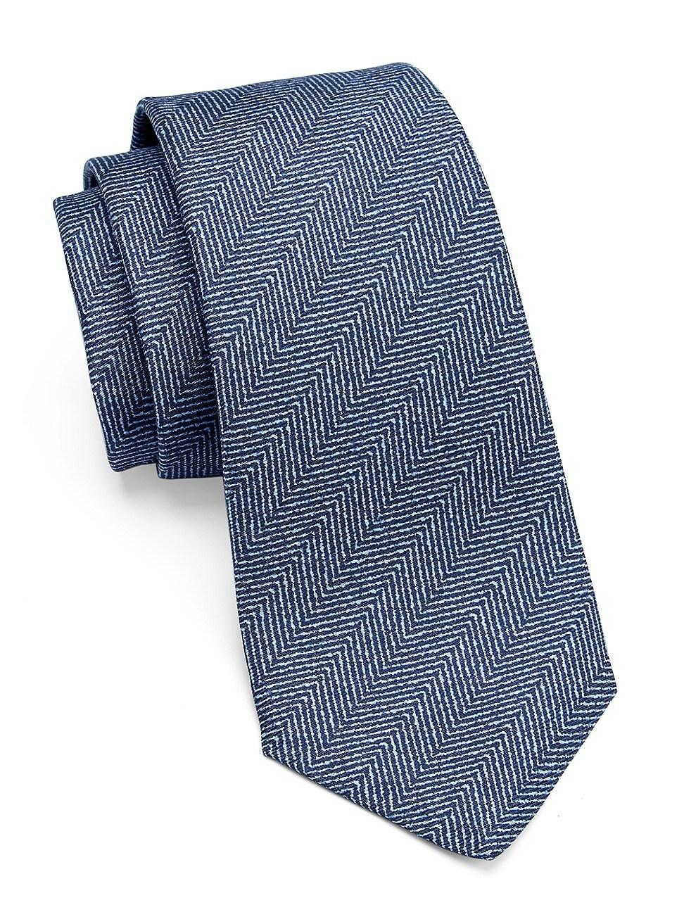 Mens Chevron Silk Tie Product Image