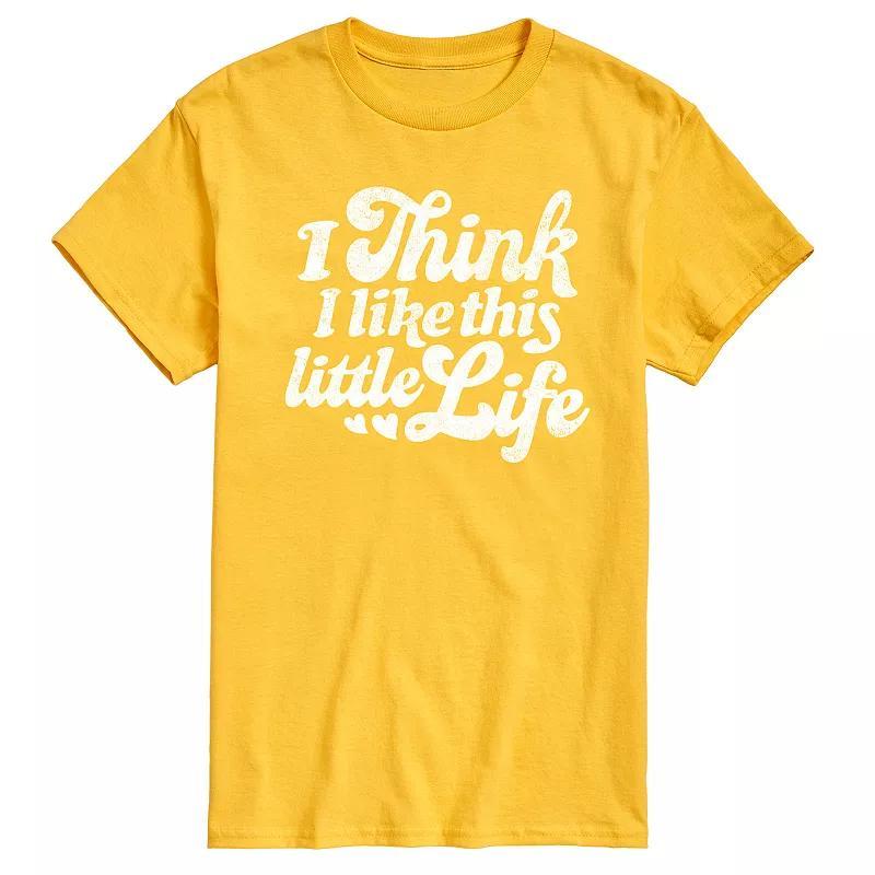 Mens I Think I Like This Little Life Graphic Tee Blue Product Image