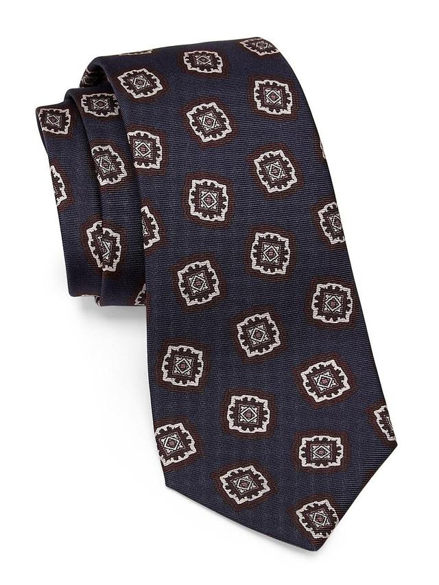 Mens Geometric Silk Tie Product Image