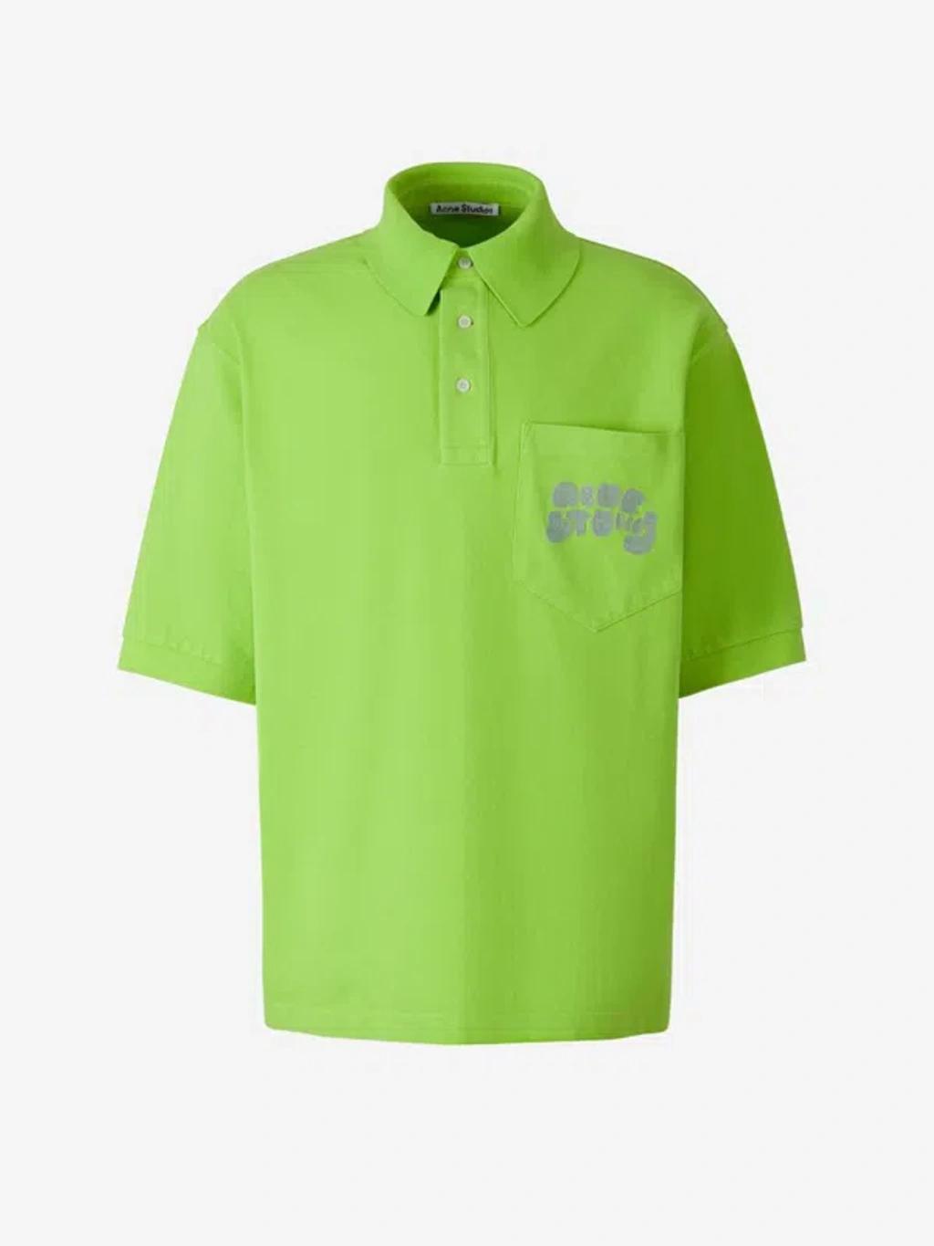 Logo Embroidered Polo Shirt In Light Green Product Image