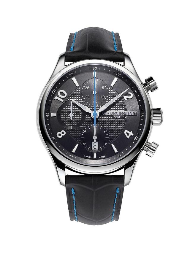 Mens Runabout RHS Chronograph Automatic Stainless Steel & Leather Strap Watch Product Image