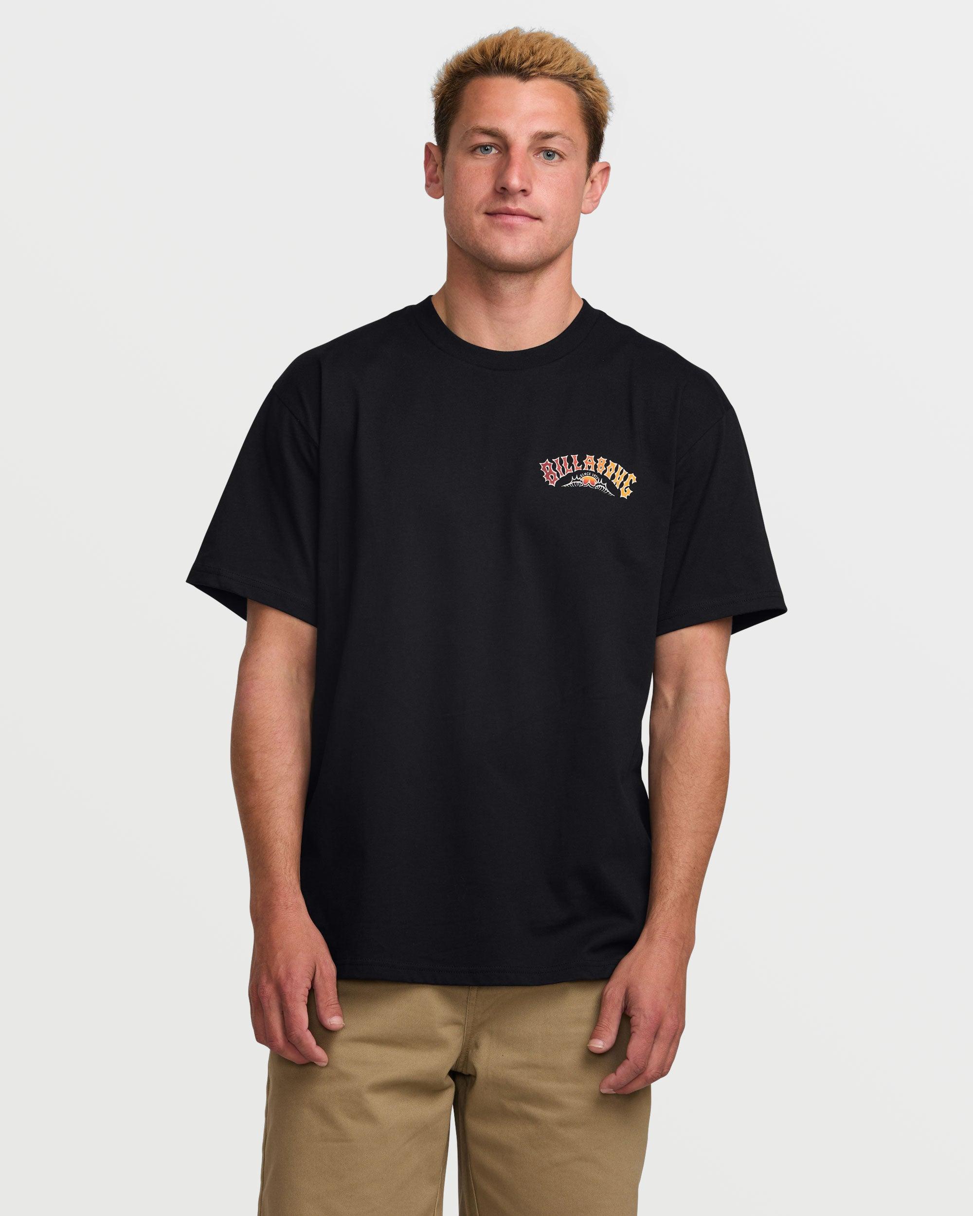 Throwback Regular Short Sleeve Tee - Black Male Product Image