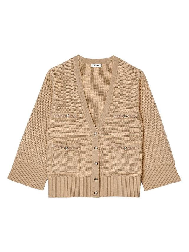 Womens Long Wool Cardigan Product Image