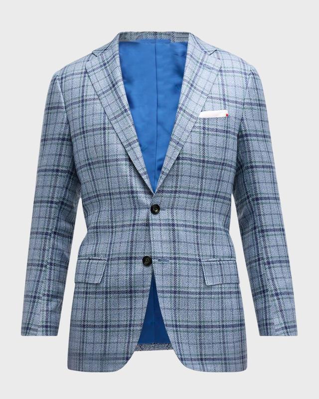 Mens Plaid Wool-Cashmere Sport Coat Product Image