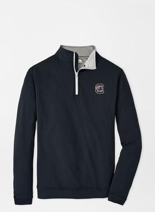 Peter Millar Mens South Carolina Perth Performance Quarter-Zip | Color: Black | Size: S Product Image