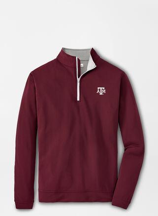 Peter Millar Mens Arizona State Perth Performance Quarter-Zip | Color: Maroon | Size: M Product Image