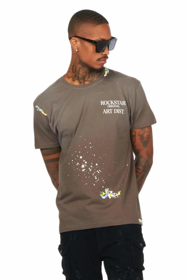 Palmer Charcoal Graphic T-Shirt Male Product Image