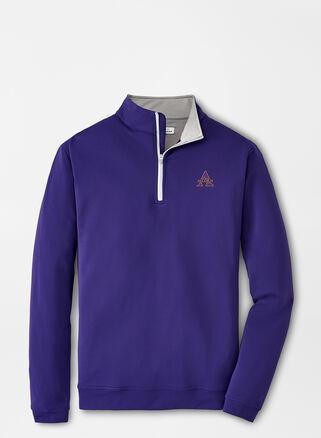 Peter Millar Mens Alcorn State Perth Performance Quarter-Zip | Color: Purple | Size: XXL Product Image