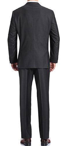 (Limited Sizes) 100% Virgin Wool Regular Fit 2 Piece Suit In Charcoal Product Image