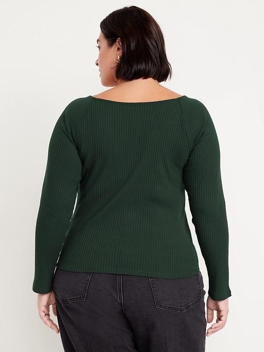 Cinched Rib-Knit Top Product Image