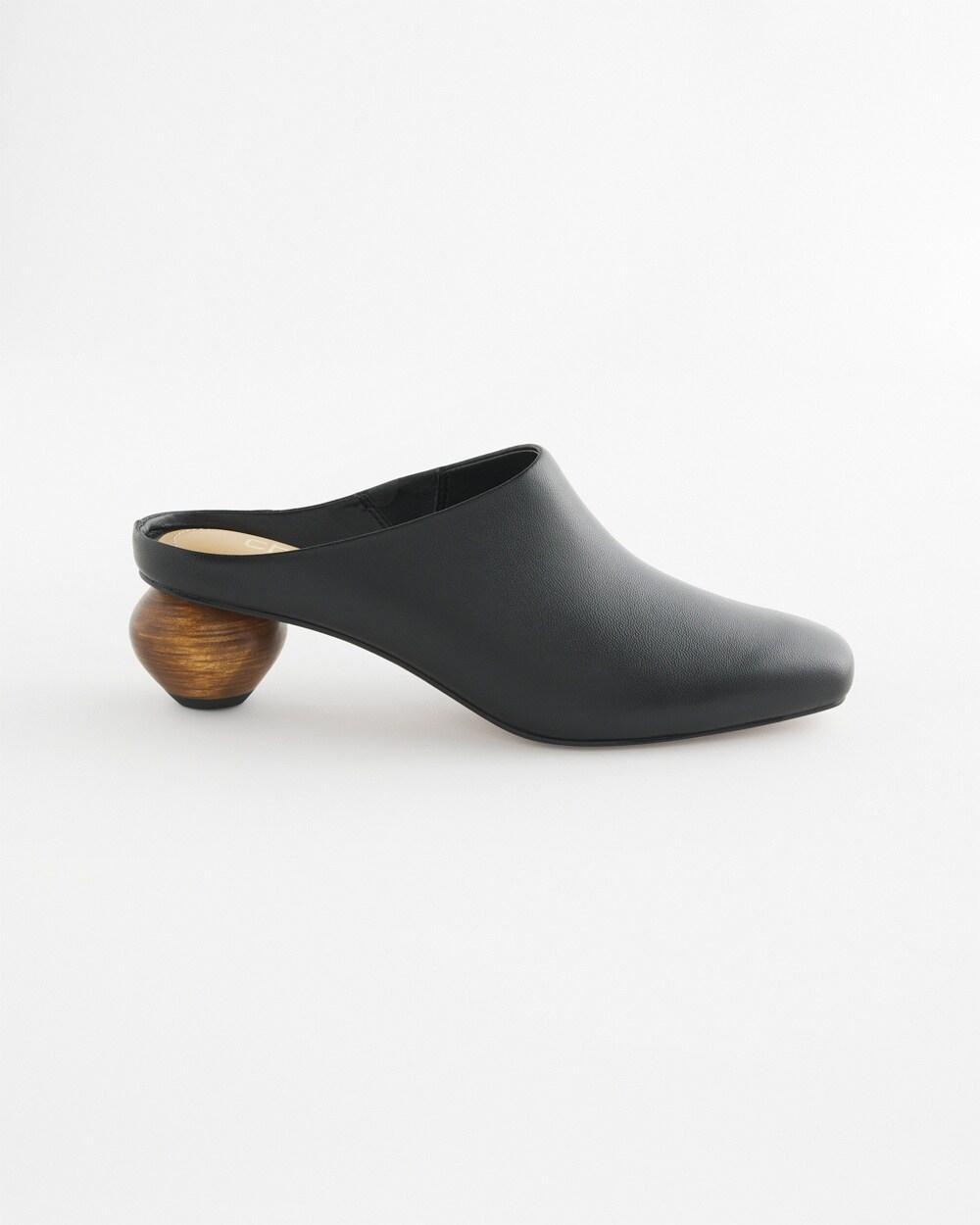 Wood Heel Leather Mule Product Image