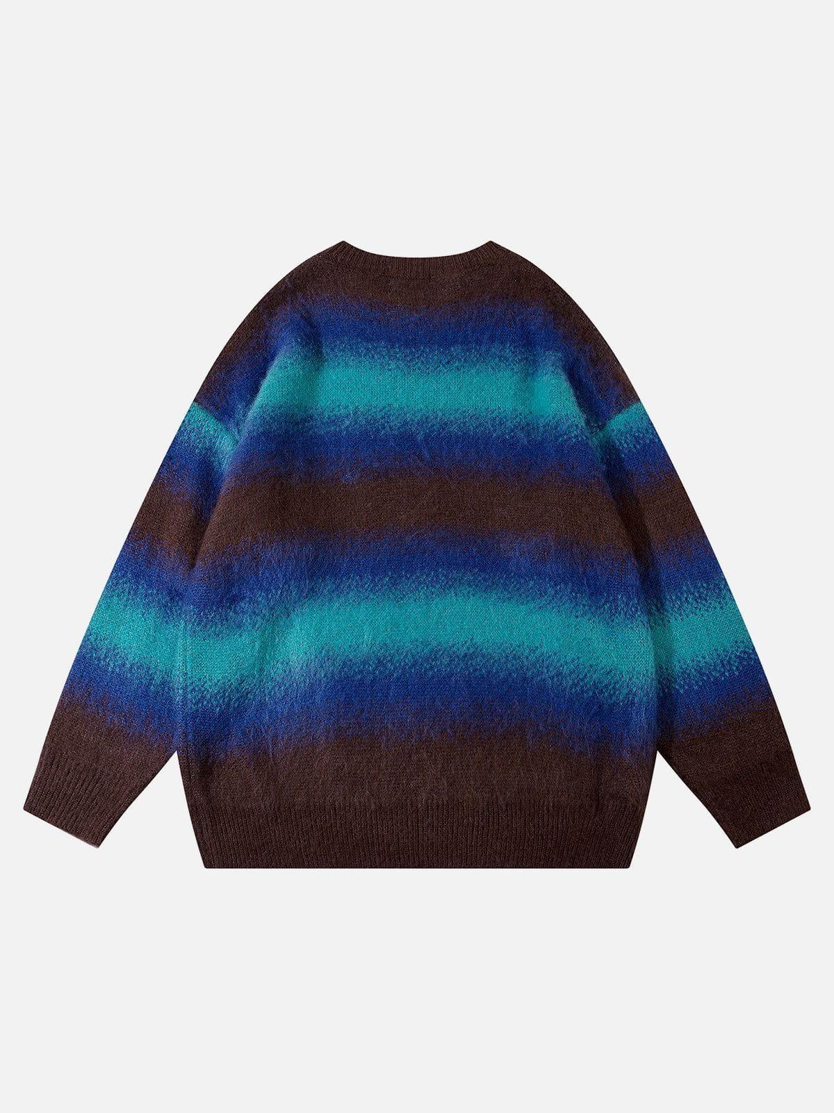 Aelfric Eden Color Blocking Stripes Sweater Product Image