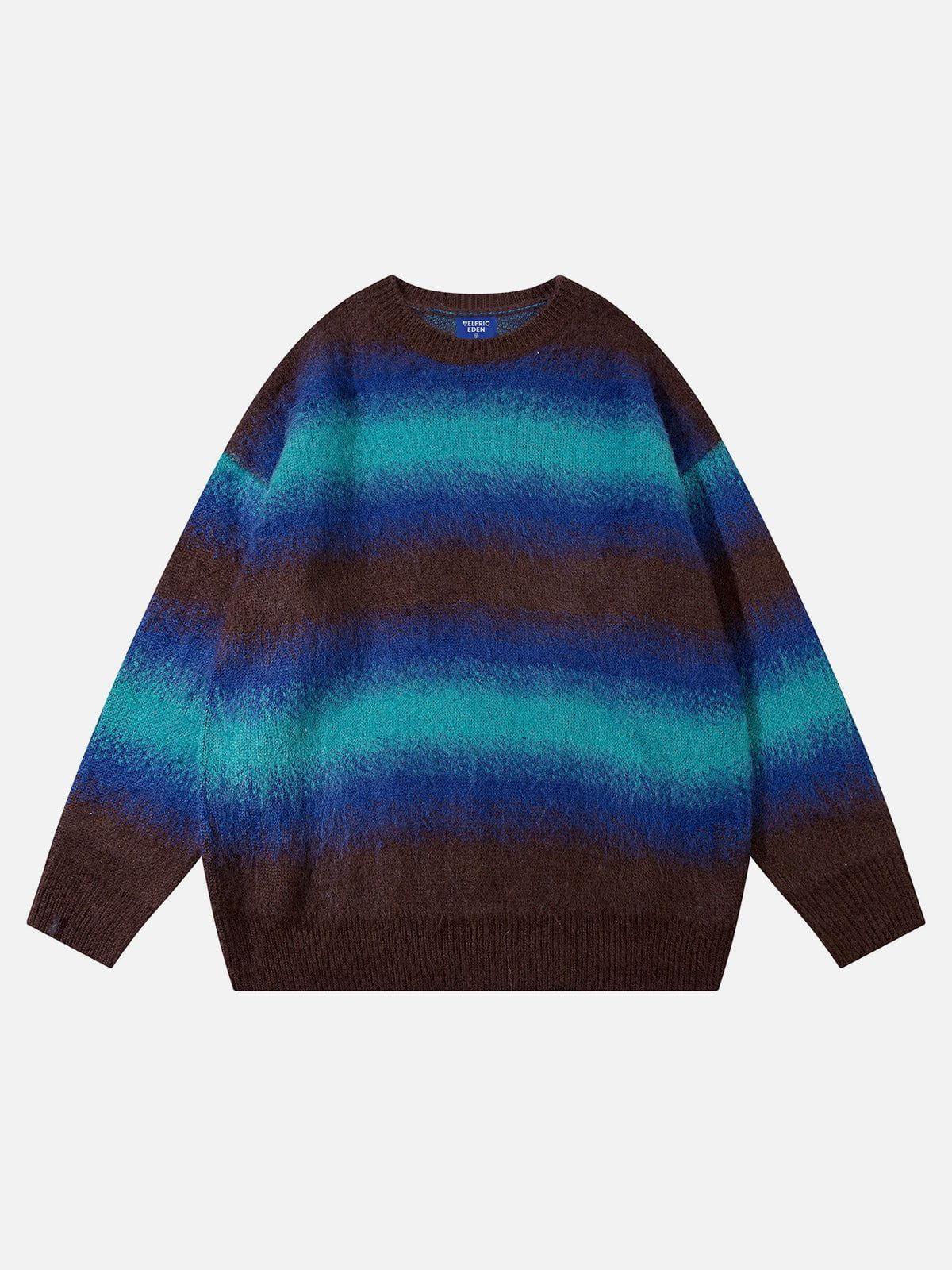 Aelfric Eden Color Blocking Stripes Sweater Product Image