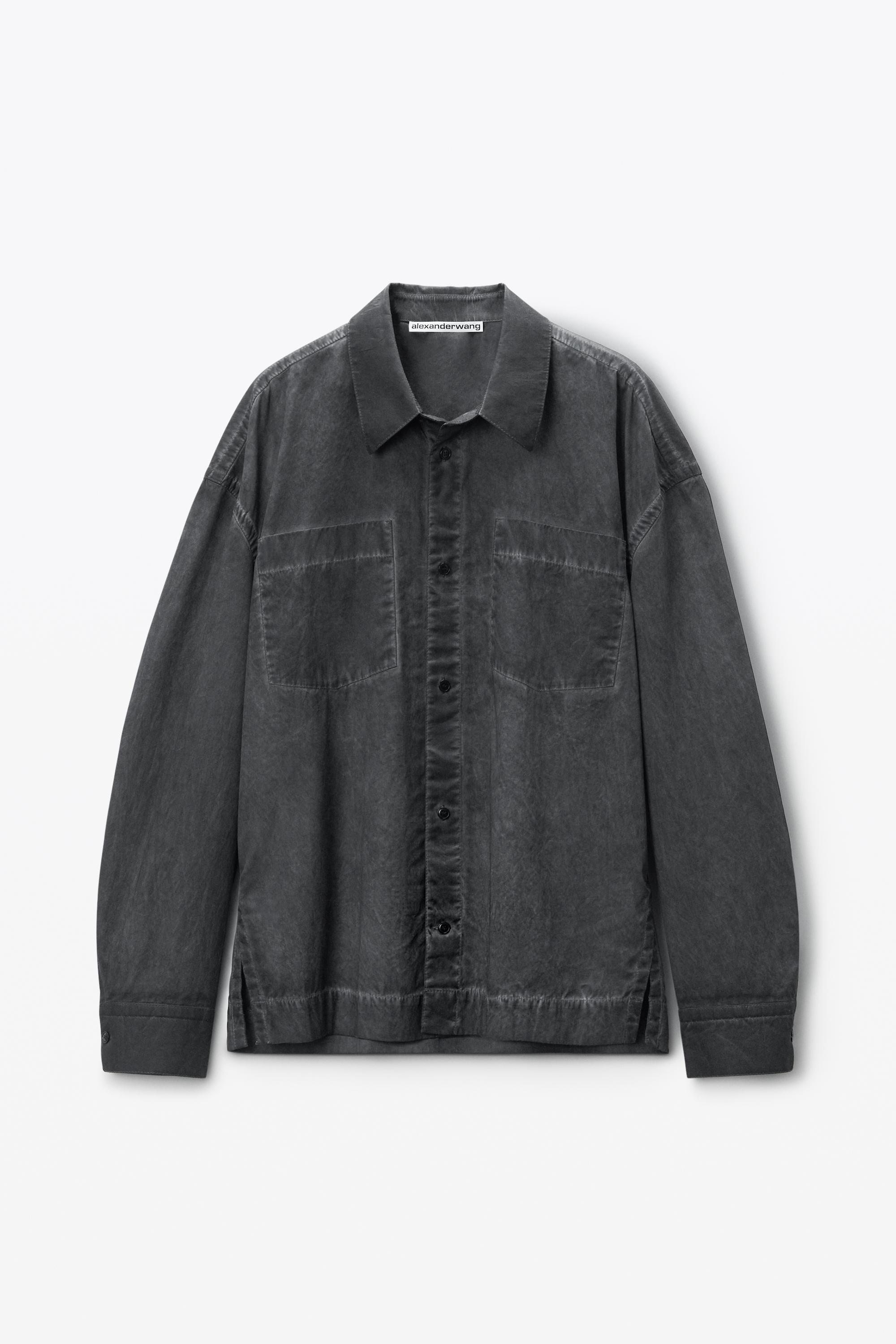 Oversized Buttondown Shirt With Patch Pockets In Cotton Product Image