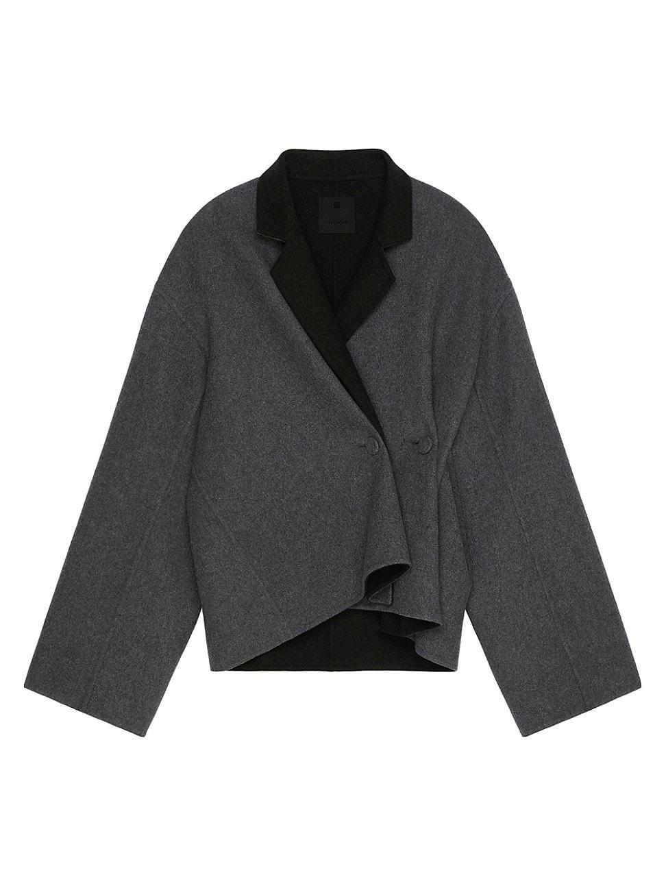 Givenchy Oversize Wool Blend Wrap Coat Product Image