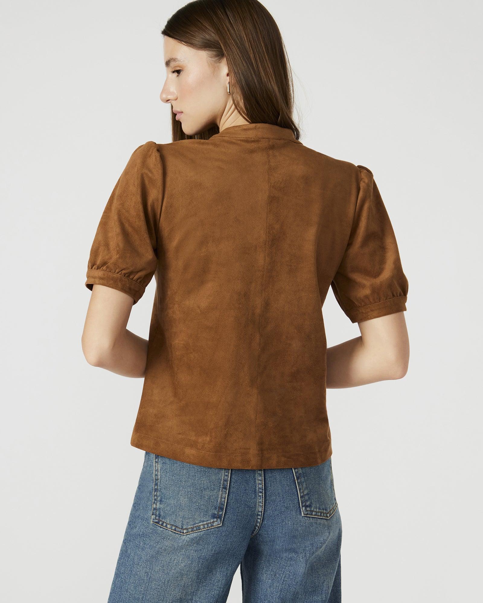 JANE SUEDE TOP COGNAC Female Product Image