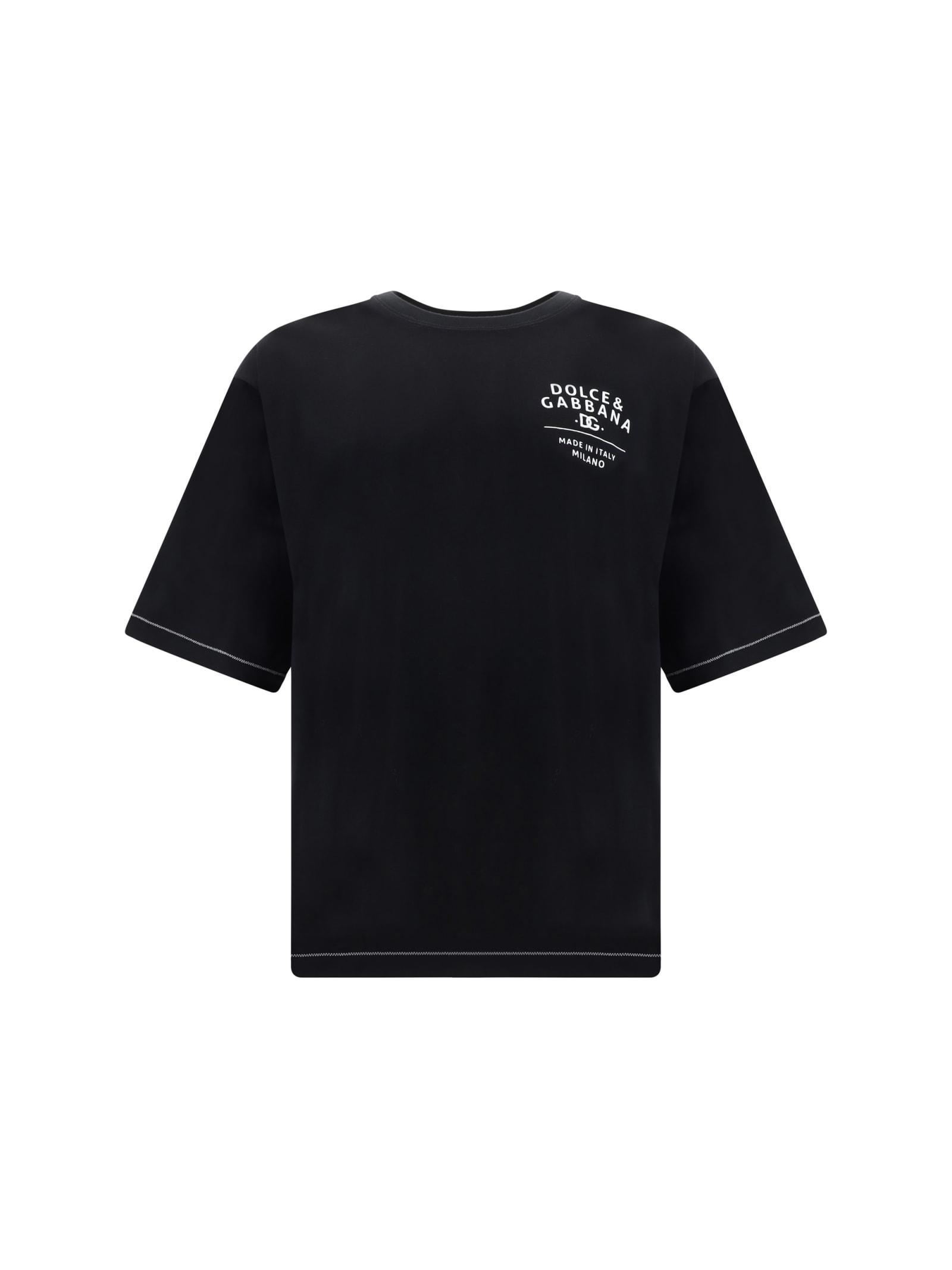 Logo-print Cotton T-shirt In Nero Product Image